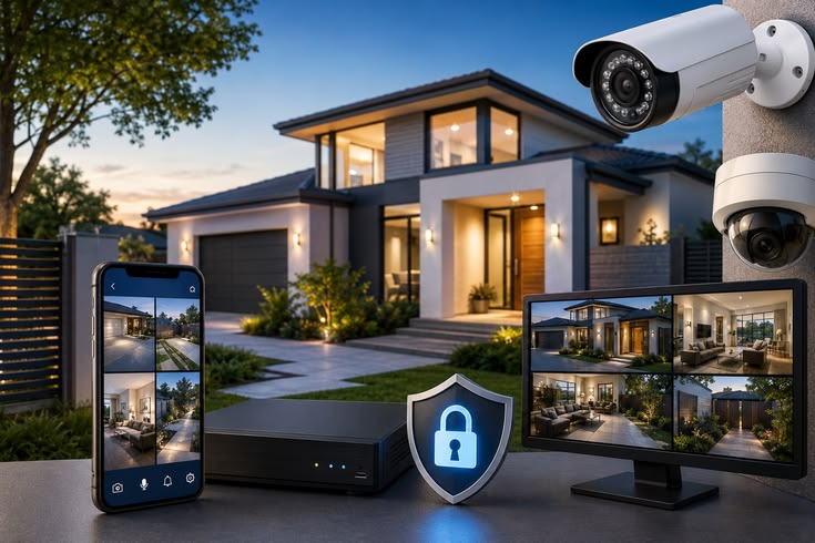 Caméras de surveillance intérieures et extérieures